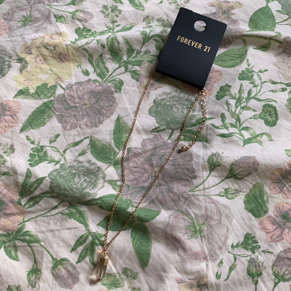 Forever 21 Gold Gem Necklace